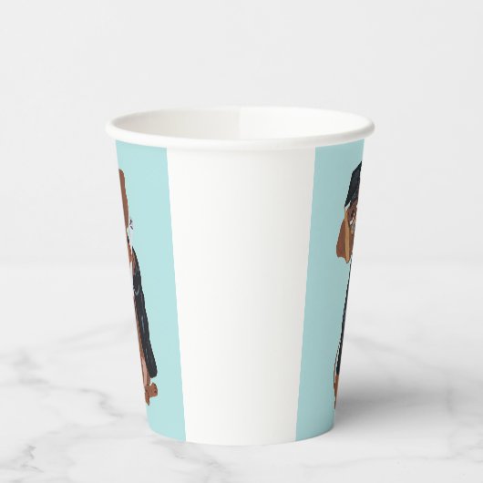 Dachshund Graduate 紙コップ (左)