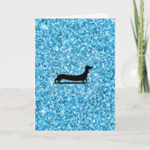 Dachshund Greeting Card 考え's of you カード (正面)