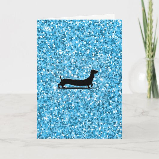 Dachshund Greeting Card 考え's of you カード (正面)