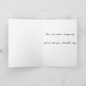 Dachshund Greeting Card 考え's of you カード (内部)