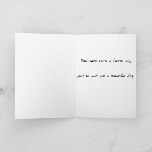 Dachshund Greeting Card 考え's of you カード (内部)