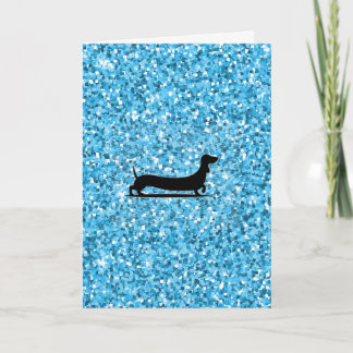 Dachshund Greeting Card 考え's of you カード