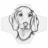 dachshund hand drawn sketch black white puppy dog  サッカーボール (フラット)
