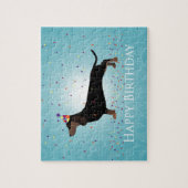 Dachshund Happy Birthday Design ジグソーパズル (縦)