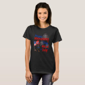 Dachshund Happy Independence Day 7月4日アメリカ Tシャツ (正面フル)