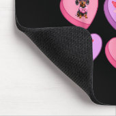Dachshund Hearts Candy Valentines Weiner Dog Pet L マウスパッド (コーナー)