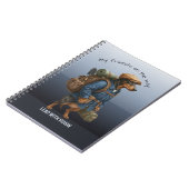 Dachshund Hiker Lead With Vision  ノートブック (左側)