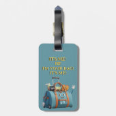 Dachshund Hiker Personalized + Hi it' Me bag ラゲッジタグ (裏面縦)