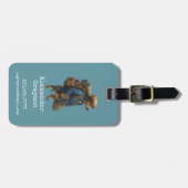 Dachshund Hiker Personalized  + Hi it' Me bag ラゲッジタグ (正面横)