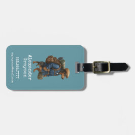 Dachshund Hiker Personalized  + Hi it' Me bag ラゲッジタグ