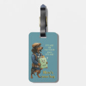 Dachshund Hiker Personalized + Hi it' Me bag ラゲッジタグ (裏面縦)