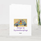 Dachshund Hippie Birthday  カード (裏面)