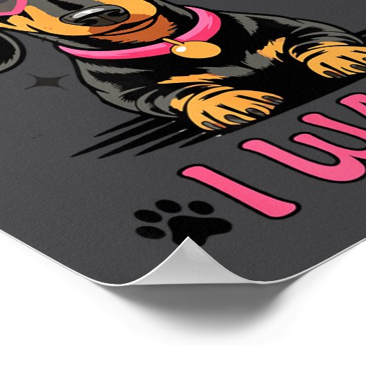 Dachshund I Do What I Want Funny Dog  ポスター (角)