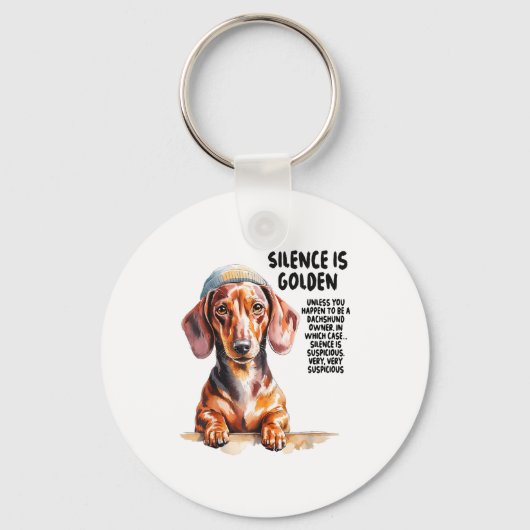 Dachshund Ideas For Women & Novelty Miniature キーホルダー (正面)