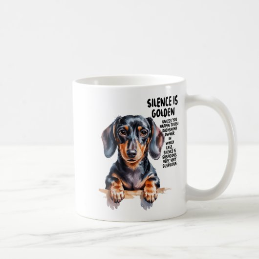 Dachshund Ideas For Women &amp; Novelty Miniature  コーヒーマグカップ (右)
