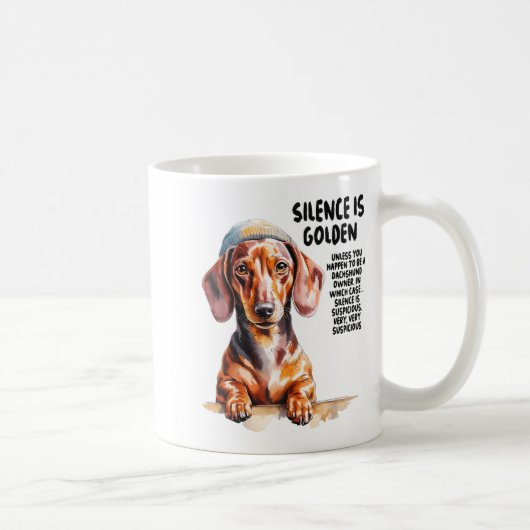 Dachshund Ideas For Women &amp; Novelty Miniature  コーヒーマグカップ (右)
