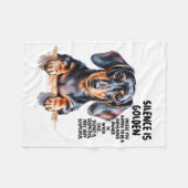 Dachshund Ideas For Women &amp; Novelty Miniature  フリースブランケット (正面(横))