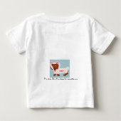 Dachshund in bunny costume ベビーTシャツ (裏面)