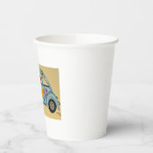 Dachshund in Hippie car 紙コップ (左)