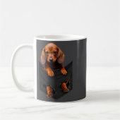 Dachshund In My Cket  コーヒーマグカップ (左)
