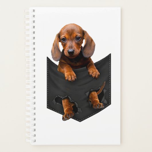 Dachshund In My Pocket Weiner Dog プランナー手帳 (正面)