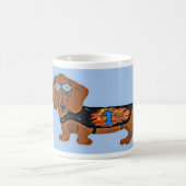 Dachshund in Racing Jacket Mug コーヒーマグカップ (中央)