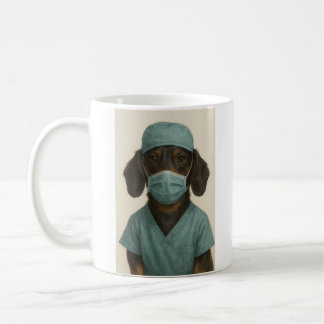 Dachshund in Scrubs コーヒーマグカップ