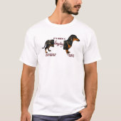 Dachshund "It's Been A Long Day" Funny Dog Quote Tシャツ (正面)