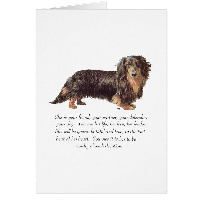 Dachshund Keepsake – 女性 (正面)