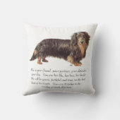 Dachshund Keepsake – 女性 クッション (裏面)