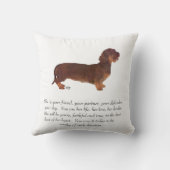 Dachshund Keepsake – 女性 クッション (裏面)