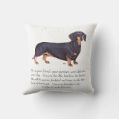 Dachshund Keepsake – 女性 クッション (裏面)