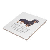 Dachshund Keepsake – 女性 タイル (側面)