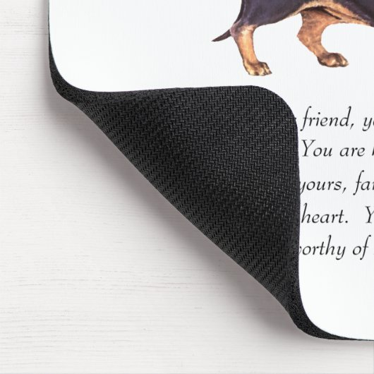 Dachshund Keepsake – 女性 マウスパッド (コーナー)