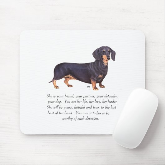 Dachshund Keepsake – 女性 マウスパッド (マウス)