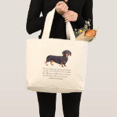 Dachshund Keepsake – 女性 ラージトートバッグ (正面(商品))