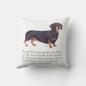 Dachshund Keepsake – 男性 クッション (裏面)