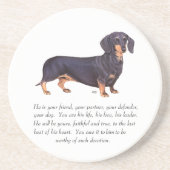 Dachshund Keepsake – 男性 コースター (正面)