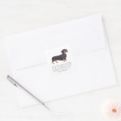 Dachshund Keepsake – 男性 スクエアシール (封筒)
