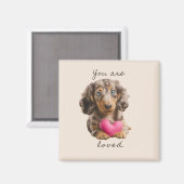 Dachshund Kitchen Magnet – Cute Sausage Dog Gift マグネット (正面/裏面)