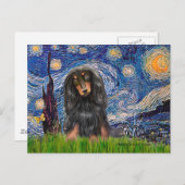 Dachshund (LHBT) – スターリーナイト ポストカード (正面/裏面)
