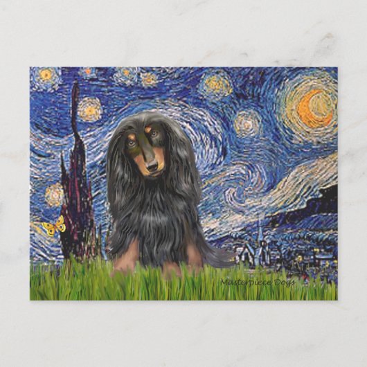 Dachshund (LHBT) – スターリーナイト ポストカード (正面)