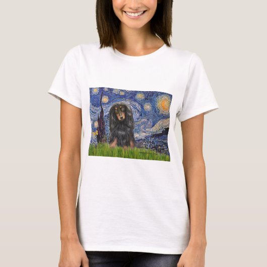 Dachshund (LHBT) – スターリーナイト Tシャツ (正面)