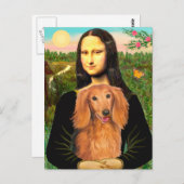 Dachshund (LHSable) – モナリザ ポストカード (正面/裏面)