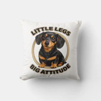 Dachshund little legs big attitude クッション