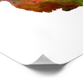 Dachshund Long Haired  in watercolor-2 ポスター (角)