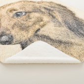 Dachshund (Longhaired) Painting - Original Dog Art シェルパブランケット (3/4)