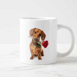 Dachshund Love ジャンボコーヒーマグカップ