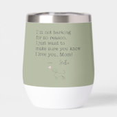 Dachshund Love Message Personalized Sage Green (背面)