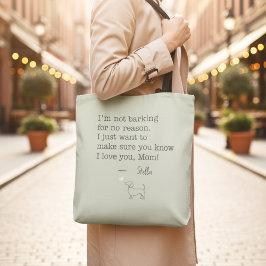 Dachshund Love Message Personalized Sage Green トートバッグ